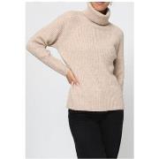 Pull Kebello Pull col Roulé Beige F