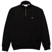 Sweat-shirt Lacoste SWEATSHIRT ZIPPÉ INTERLOCK COL MONTANT NOIR