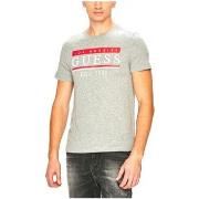 Polo Guess T-Shirt Homme STRIPES Gris Mélangé M91I55