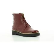 Bottines Kickers Oxigeno Cuir Femme Rouge foncé