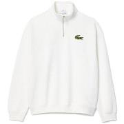 Sweat-shirt Lacoste SWEATSHIRT BLANC COL ZIPPÉ LOOSE FIT AVEC BADGE