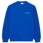 Sweat-shirt Lacoste SWEATSHIRT EN PIQUÉ AVEC BADGE BLEU