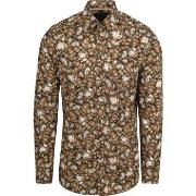 Chemise Suitable Chemise Impression Paisley Vert Beige