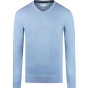 Sweat-shirt Mcgregor Pull Laine Merinos Col-V Bleu Sky