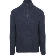 Sweat-shirt Mcgregor Pull Half Zip Laine Merinos Marine