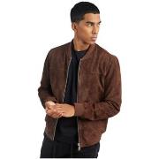 Blouson Redskins Blouson en cuir homme Ref 58336 Chocolat