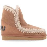 Boots Mou Bottine Eskimo 18 rose poudré avec logo pailleté