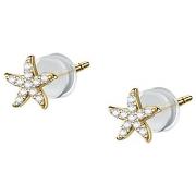 Boucles oreilles Cleor Boucles d'oreilles en or 375/1000 et zircon