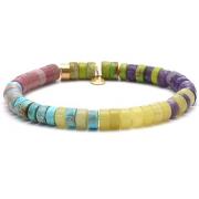 Bracelets Sixtystones Bracelet Tube Acier Doré-Small-16cm