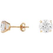 Boucles oreilles Cleor Boucles d'oreilles en Plaqué or et zircon