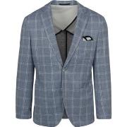 Veste Blue Industry Colbert A Carreaux Mid Bleu