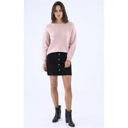 Pull Les Tricots De Lea Pull en cachemire oversize rose-047773