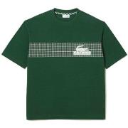 T-shirt Lacoste T-SHIRT LOOSE FIT IMPRIMÉ INSPIRATION TENNIS VERT