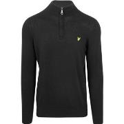 Sweat-shirt Lyle And Scott Lyle Scott Half Zip Pull Laine Merinos Noir