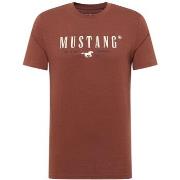 T-shirt Mustang T-shirt coton col rond droit