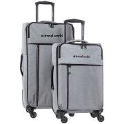 Valise Travel World Set de 2 valises Souple (L-76cm) (S-56cm) BAP SILV...