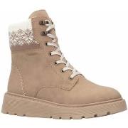 Bottines Rieker beige casual closed ladies mid height boots