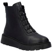 Bottines Rieker black casual closed ladies mid height boots