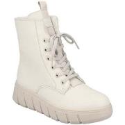 Bottines Rieker beige casual closed ladies mid height boots