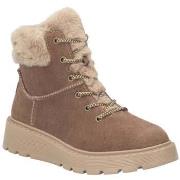 Bottines Rieker brown casual closed ladies mid height boots