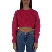 Sweat-shirt Shopart Maglione Crop Fuxia