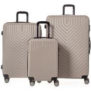 Valise Travel World Set de 3 valises Rigides S/L/XL TMS CHAMPAGNE