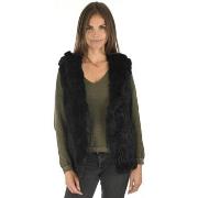 Gilet La Canadienne Gilet en lapin noir-044177