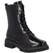 Bottines Remonte black casual closed ladies mid height boots