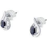 Boucles oreilles Cleor Boucles d'oreilles en or 375/1000 et saphir