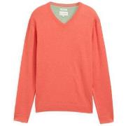 Pull Tom Tailor - Pull col v - corail