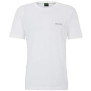 T-shirt BOSS T-SHIRT BLANC REGULAR FIT EN JERSEY DE COTON AVEC LOGO