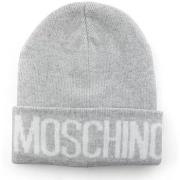 Chapeau Moschino gris chapeau blanc logo blanc