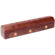 Bougies, diffuseurs Phoenix Import Boite Porte encens en bois motif Et...