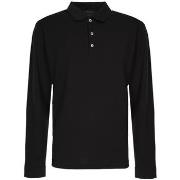 Pull Outfit Chemise en polo noir manches longues