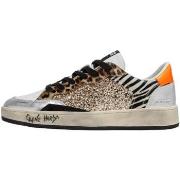 Baskets Crime London sneakers femme Chelsea glitter or