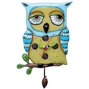 Horloges Enesco Horloge Allen Hibou bleu