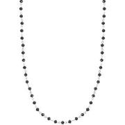 Collier Lotus Collier Silver Trendy perles noires