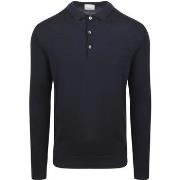 Sweat-shirt Profuomo Longsleeve Polo Laine Merino Marine