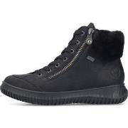 Bottines Rieker black casual closed ladies mid height boots