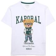 T-shirt enfant Kaporal - T-shirt junior - blanc