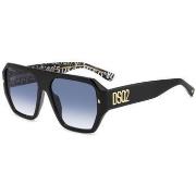 Lunettes de soleil Dsquared D2 0128/S Lunettes de soleil, Noir/Bleu, 5...