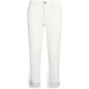 Pantalon Liu Jo Pantalon blanc cropped avec revers