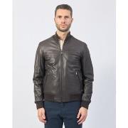 Blouson Gazzarrini Veste en cuir noir