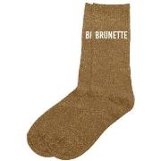 Chaussettes Sud Trading Paire de chaussettes paillettes brunette marro...