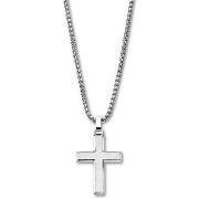 Collier Lotus Collier Style acier pendentif croix