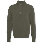 Pull Barbour Patch Half Zip Knit - Seaweed