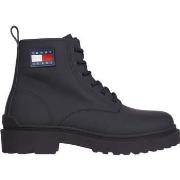 Boots Tommy Jeans black casual closed lace up boot