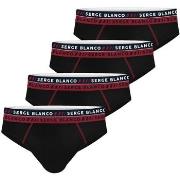 Slips Serge Blanco Lot de 4 slips homme en coton French