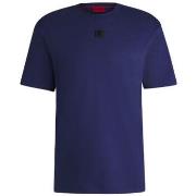 T-shirt BOSS T-SHIRT BLEU FONCÉ DALILE AVEC UN LOGO CONTRASTANT SUR