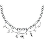 Bijoux Karl Lagerfeld Collier en acier et cristal